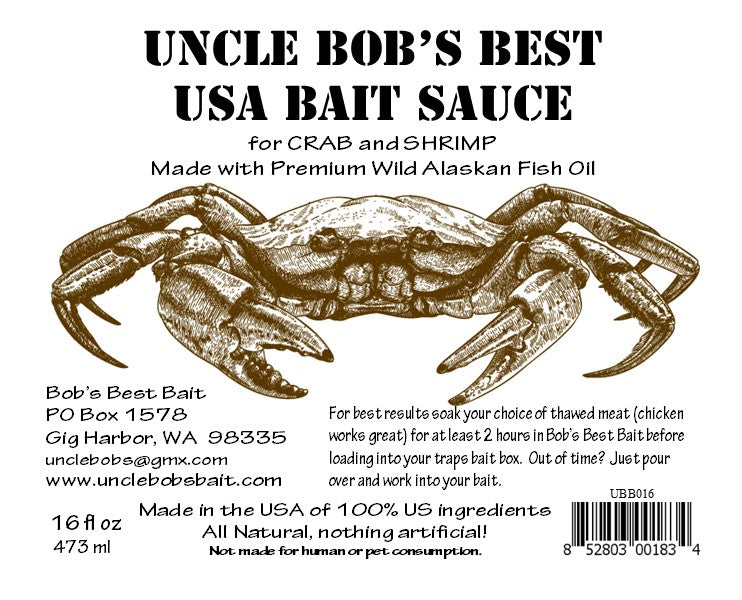 Uncle Bob's Best USA Bait Sauce 16oz