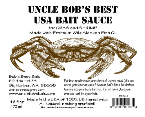 Uncle Bob's Best USA Bait Sauce 16oz